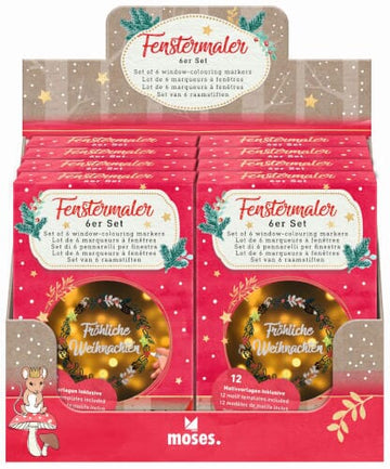 Fenstermaler 6er Set Weihnachten