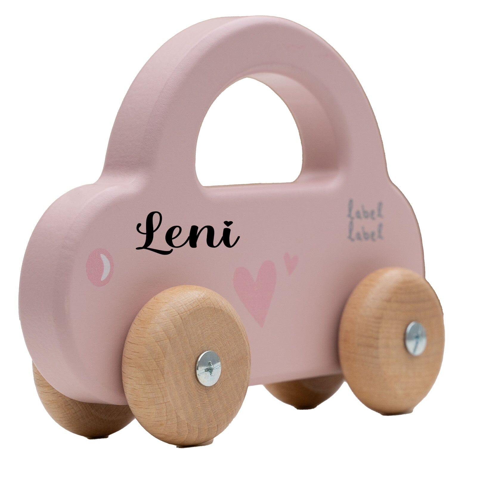 Spielzeug Holzauto personalisiert Rosa Mädchen Holz Auto MiniPiShop Auto mit Namen 