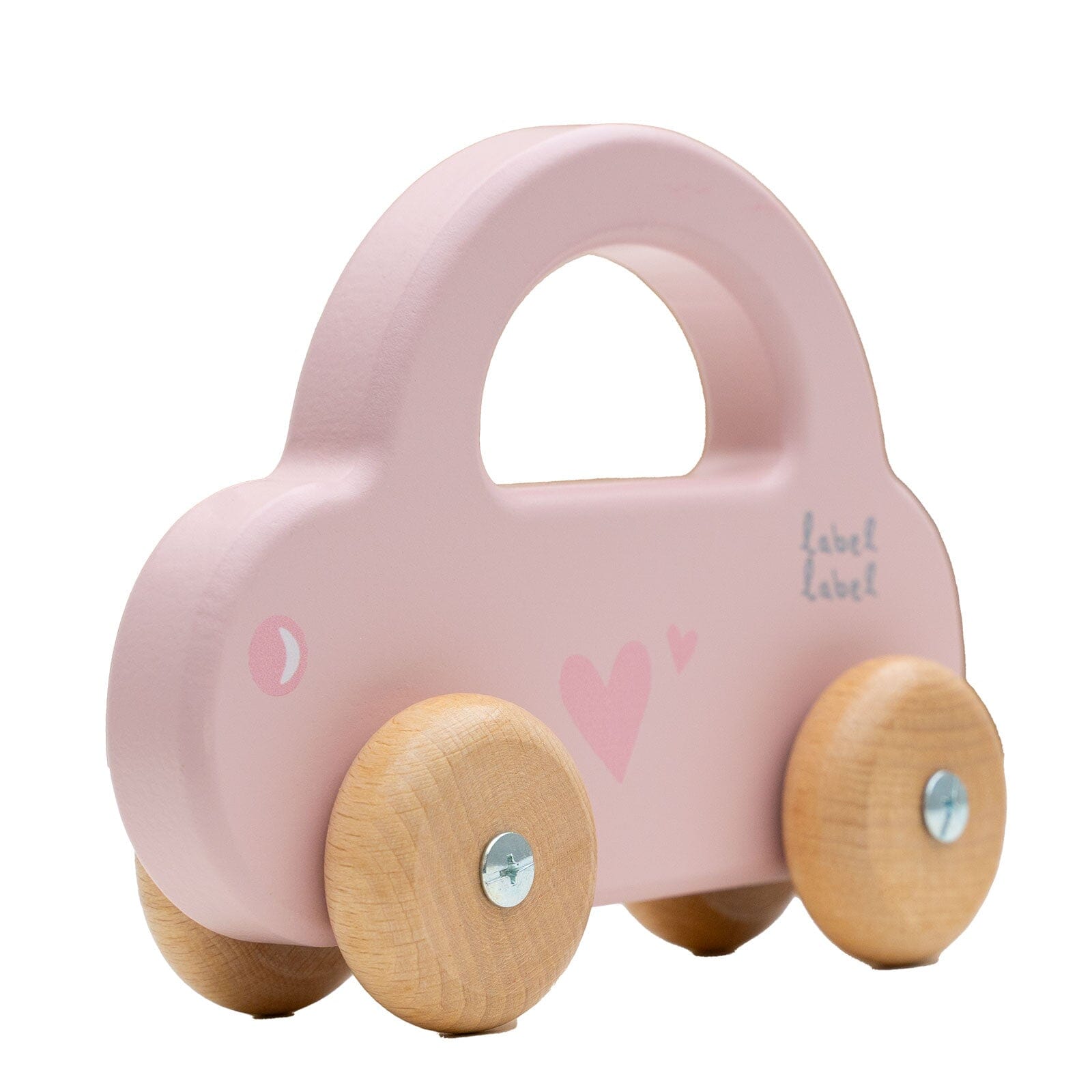Spielzeug Holzauto personalisiert Rosa Mädchen Holz Auto MiniPiShop Auto ohne Namen 