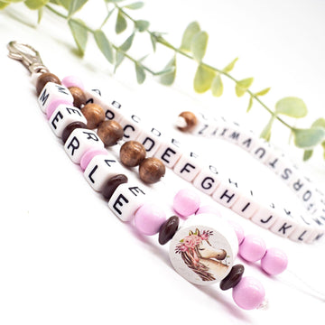 ABC Rechenkette Boho Pferd rosa