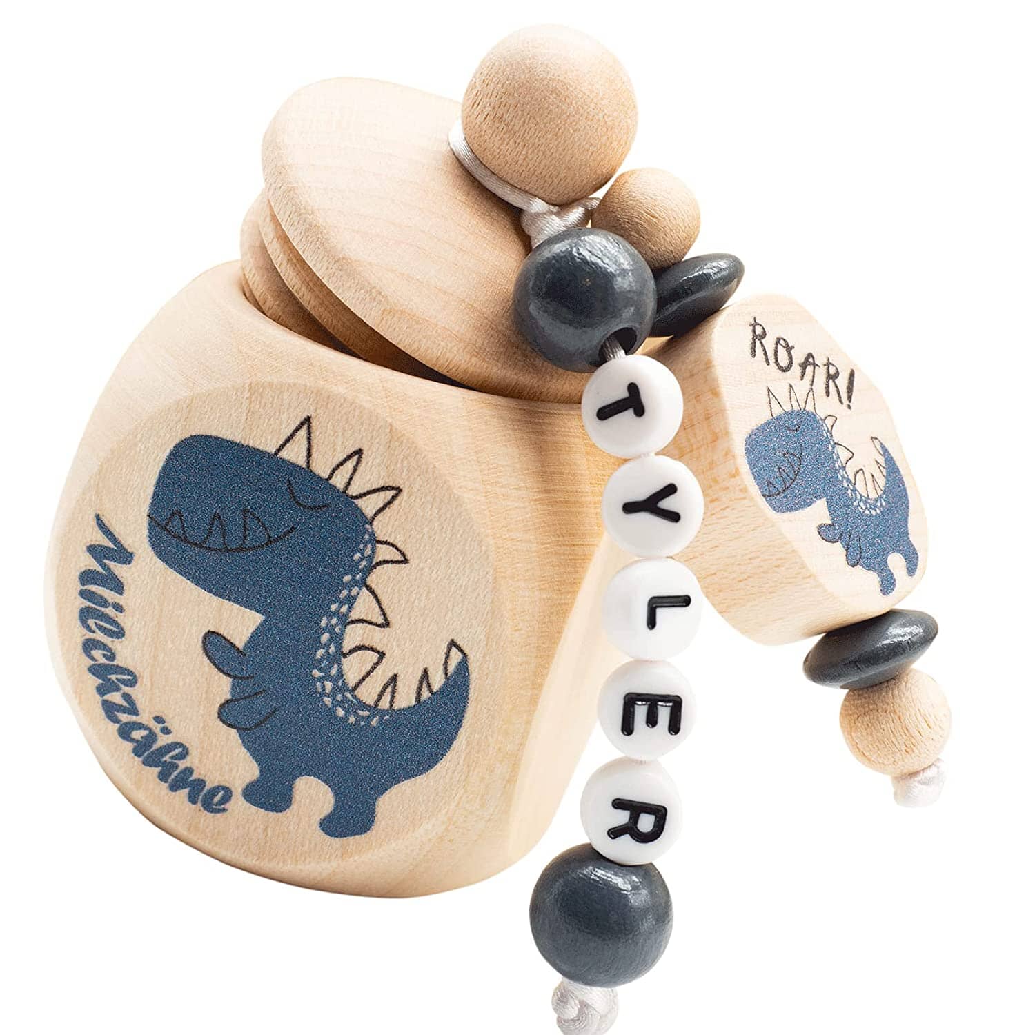 Milchzahndose mit Namen Junge Dino ROAR Milchzahndose minipishop Milchzahndose mit Namen 