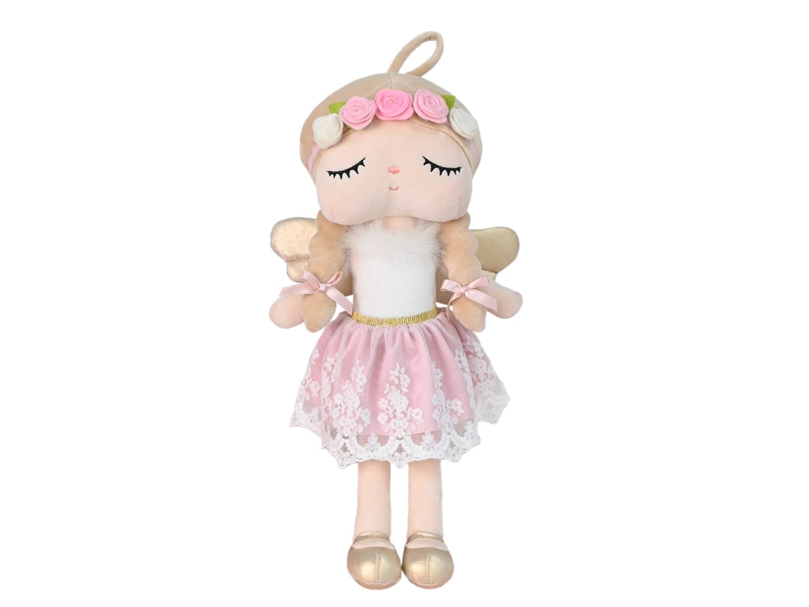 Puppe mit Namen Blumenkranz rosa Engel Puppe minipishop 