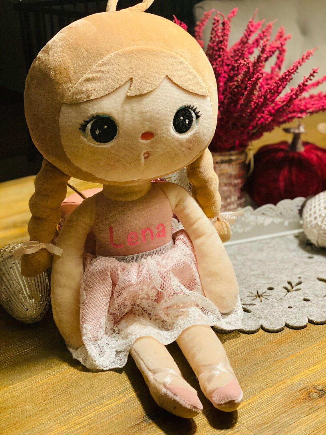 Puppe mit Namen Schutzengel Ballerina rosa Puppe minipishop Puppe mit Namen 