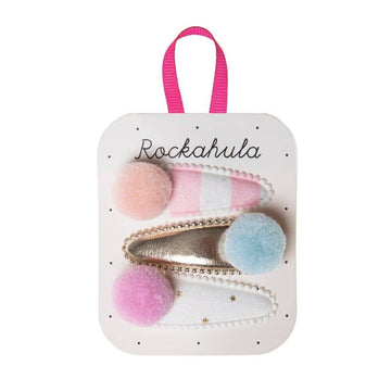 Rockahula Pom Pom Haarspange 3er Set Bonbon Clip